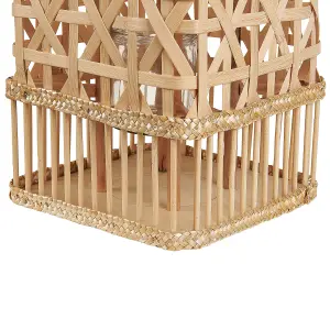 Beliani Boho Lantern LUMBIS Wood Natural