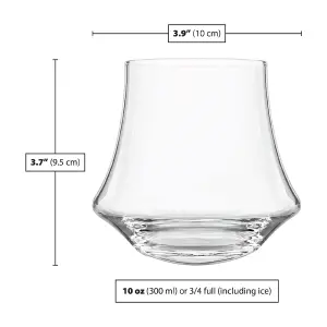 Original Products Final Touch Revolve Spirit Glasses 400ml Set of 2 Clear