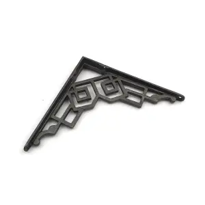 Oakcrafts - Pair of Art Deco Cast Iron Shelf Bracket - 125mm x 125mm