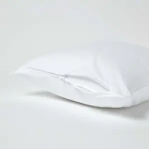 Homescapes White Continental Egyptian Cotton Pillowcase 200 TC, 40 x 40 cm