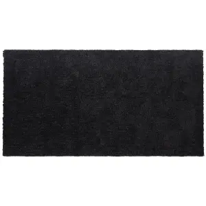 Shaggy Area Rug 80 x 150 cm Black DEMRE