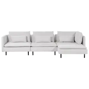 Left Hand Modular Fabric Corner Sofa Grey EGERIS