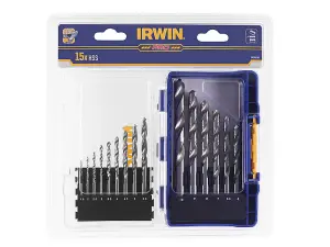 IRWIN HSS Pro Drill Bit Set, 15 Piece