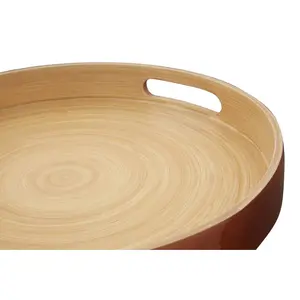 Interiors by Premier Kyoto Small Round Rose Gold Serving Tray