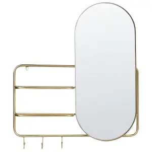 Beliani Modern Wall Mirror BRION Metal Gold