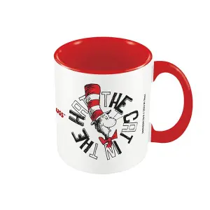 The Cat In The Hat Happy Cat Mug White/Red/Black (12cm x 10.5cm x 8.7cm)