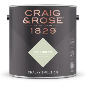 Craig & Rose 1829 Soft Green Chalky Emulsion paint, 2.5L