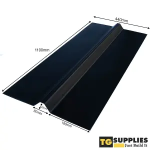 Heavy Duty Universal Opaque Black PVC Roof Ridge Capping UniRidge - Universal Roofing Verge Capping