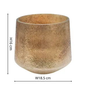 Opulent Metallic Gold Planter H16Cm W18.5Cm