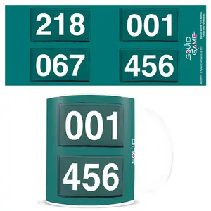 Squid Game Numbers Mug White (One Size)