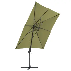 Cantilever Parasol 2.45 x 2.45 m Green MONZA II