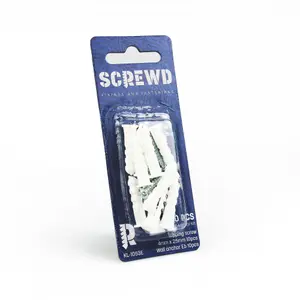 SCREWD 4mm x 25mm Screw & Wall Plug Kit for Crafts, DIY, Hobbies and Construction - Pack of 30