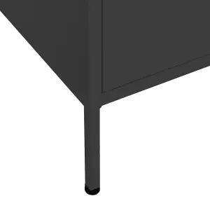 Berkfield Storage Cabinet Black 80x35x101.5 cm Steel