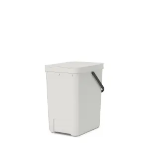 Brabantia Sort & Go Standard Light Grey Plastic Recycling bin - 25L Freestanding