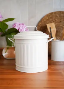 Rozi White Countertop Waste Basket (4 Litres)