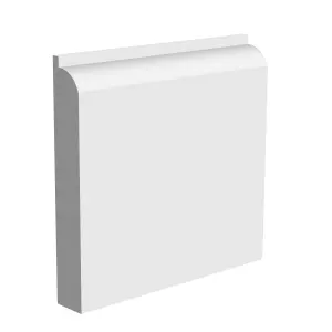 National Skirting Bullnose II MDF Skirting Board - 250mm x 18mm x 4200mm, Primed, No Rebate