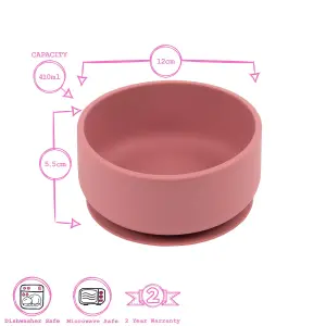 Baby Silicone Suction Bowl Set - 3pc - Multicolour