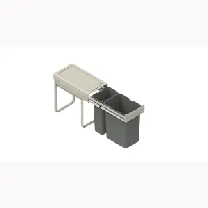 REJS recycle bin, pull out waste bin - W: 300mm (JC603), without front fixing brackets