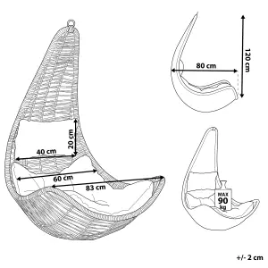 Hanging Chair ATRI PE Rattan Natural