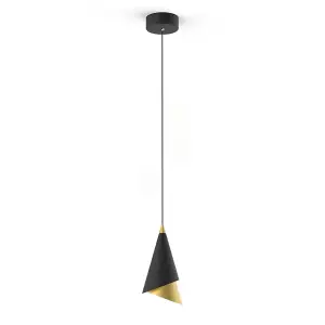 Luminosa Modern LED Hanging Pendant Black, Gold, Warm White 3000K 290lm