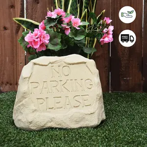 Sandstone Rock No Parking Garden Sign