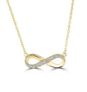 Infinity Necklace Lab Diamonds In 18K Gold Vermeil