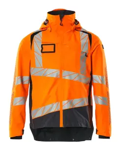 Mascot Accelerate Safe Lightweight Lined Outer Shell Jacket (Hi-Vis Orange/Dark Navy)  (XXXXX Large)