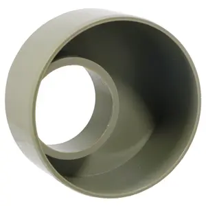 SPARES2GO 110mm to 56mm (50mm) Solvent Weld Soil System Waste Pipe Reducer Adaptor (Olive Grey)