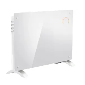 Electric White Glass Panel Heater - 1500W Smart Wi-Fi Wall Moutned Radiator