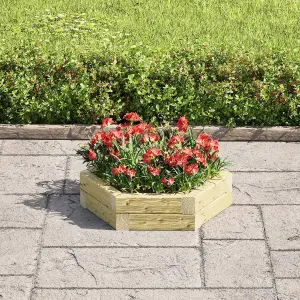 OutdoorGardens Stackable Wooden Hex Planter - 600mm