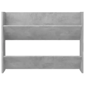 Berkfield Wall Shoe Cabinet Concrete Grey 80x18x60 cm Engineered Wood