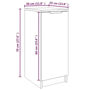 Shoe Cabinet Sonoma Oak 30x35x70 cm Engineered Wood