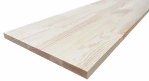 Square edge Clear pine Furniture board, (L)0.8m (W)400mm (T)18mm