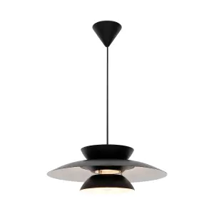 Nordlux Carmen Dome Pendant Ceiling Light Black E27