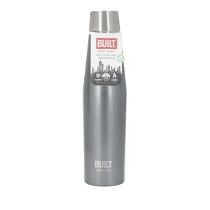 BUILT Stainless Steel Water Bottle Insulated  Sports Charcoal Travel Flask 540ml