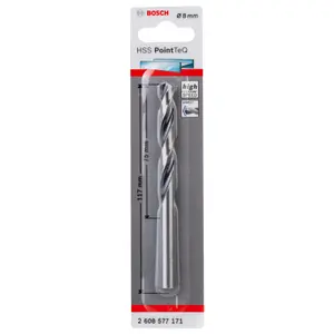 Bosch Professional Round Metal Drill bit (Dia)8mm (L)117mm