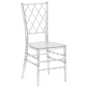 Set of 2 Dining Chairs CLARION Transparent