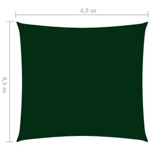 Berkfield Sunshade Sail Oxford Fabric Square 4.5x4.5 m Dark Green