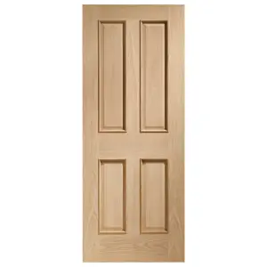 Internal Victorian Oak 4-Panel Raised Mouldings Door 1981 x 686 x 35mm (27")