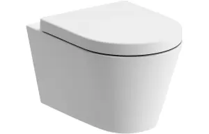 Aquarius Emma Rimless Wall Hung Toilet WC with Soft Close Seat