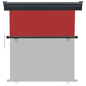 Berkfield Balcony Side Awning 160x250 cm Red