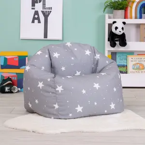 icon Kids Starry Skies Bean Bag Chair Grey Childrens Bean Bags