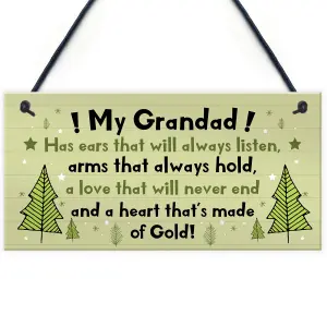 Grandad Gift Hanging Plaque Grandad Birthday Christmas Gifts From Grandchildren Grandparent Plaque