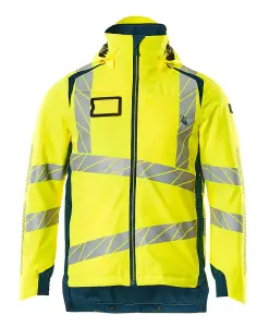 Mascot Accelerate Safe Lightweight Winter Jacket with CLIMascot - Hi-Vis Yellow/Dark Petroleum   (X Large)