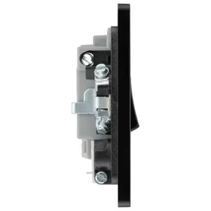 British General 13A 1 gang 2 way Low profile Switched LED indicator Fused connection unit Matt Black