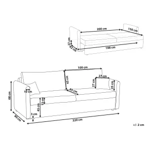 Sofa Bed BLEIK Light Grey with Storage