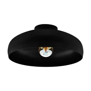 EGLO Mogano Black Metal Ceiling Fitting (E27) - (D) 40cm