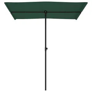 Berkfield Outdoor Parasol with Aluminium Pole 180x130 cm Green