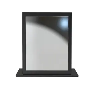 Cairo Mirror in Smooth Black (Ready Assembled)