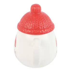 Something Different Sweater Weather Mug With Lid White/Red (One Size)